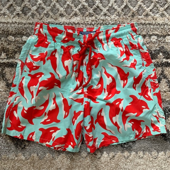 Vilebrequin Other - Vilebrequin Red Dolphin Swim Trunks Medium